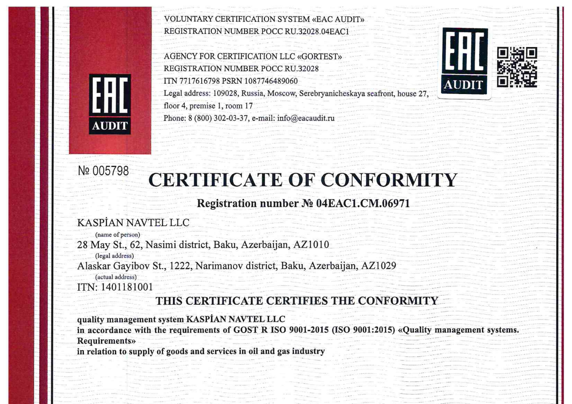 ISO 9001:2015